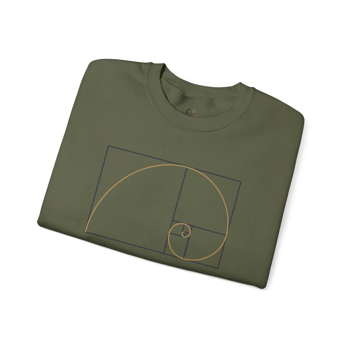 Military Green | Fibonacci Sweatshirt, folded view
