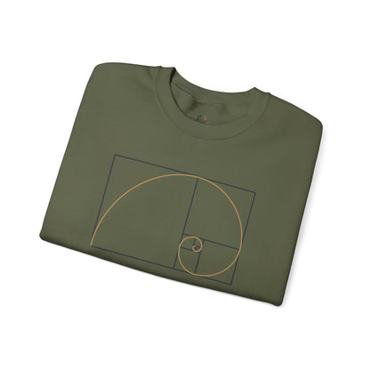 Military Green | Fibonacci Sweatshirt, folded view