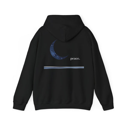 Black | Moonlit Peace Hoodie, back design view