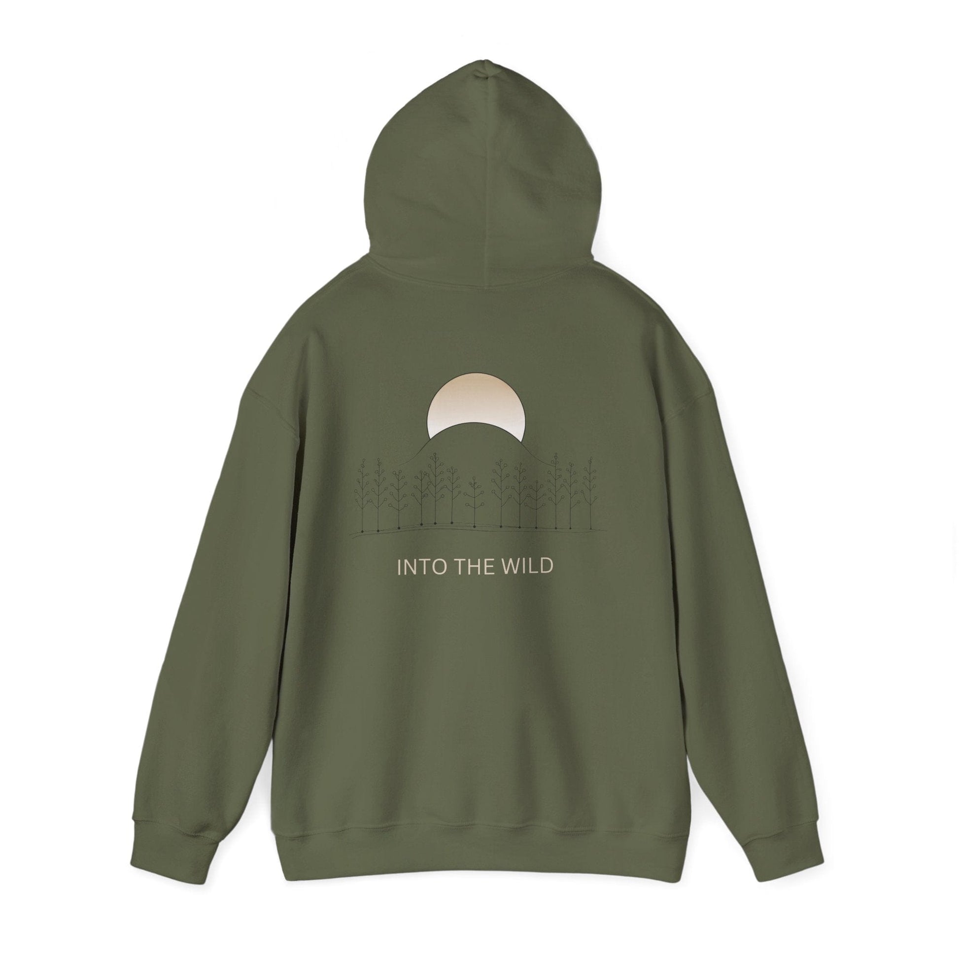 Military Green | Into The Wild Hoodie, back view 2