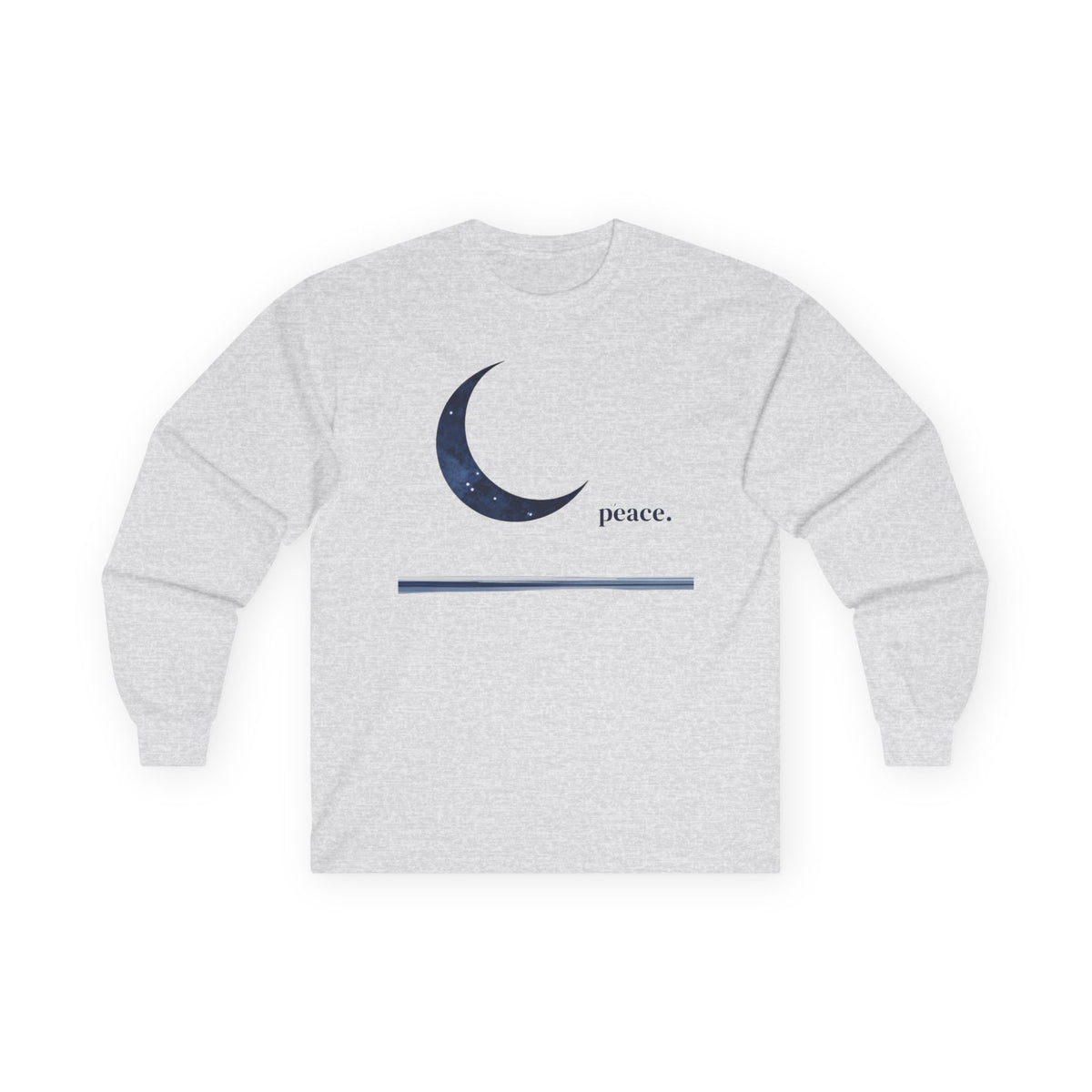 Ash | Moonlit Peace Long Sleeve Tee, front view