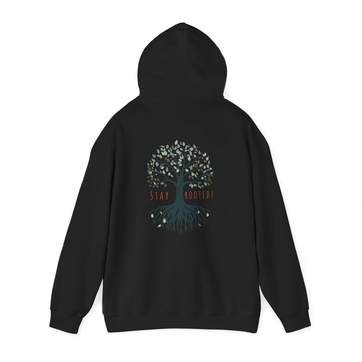 Black | Stay Rooted! Hoodie, back view 2