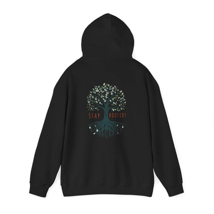 Black | Stay Rooted! Hoodie, back view 2