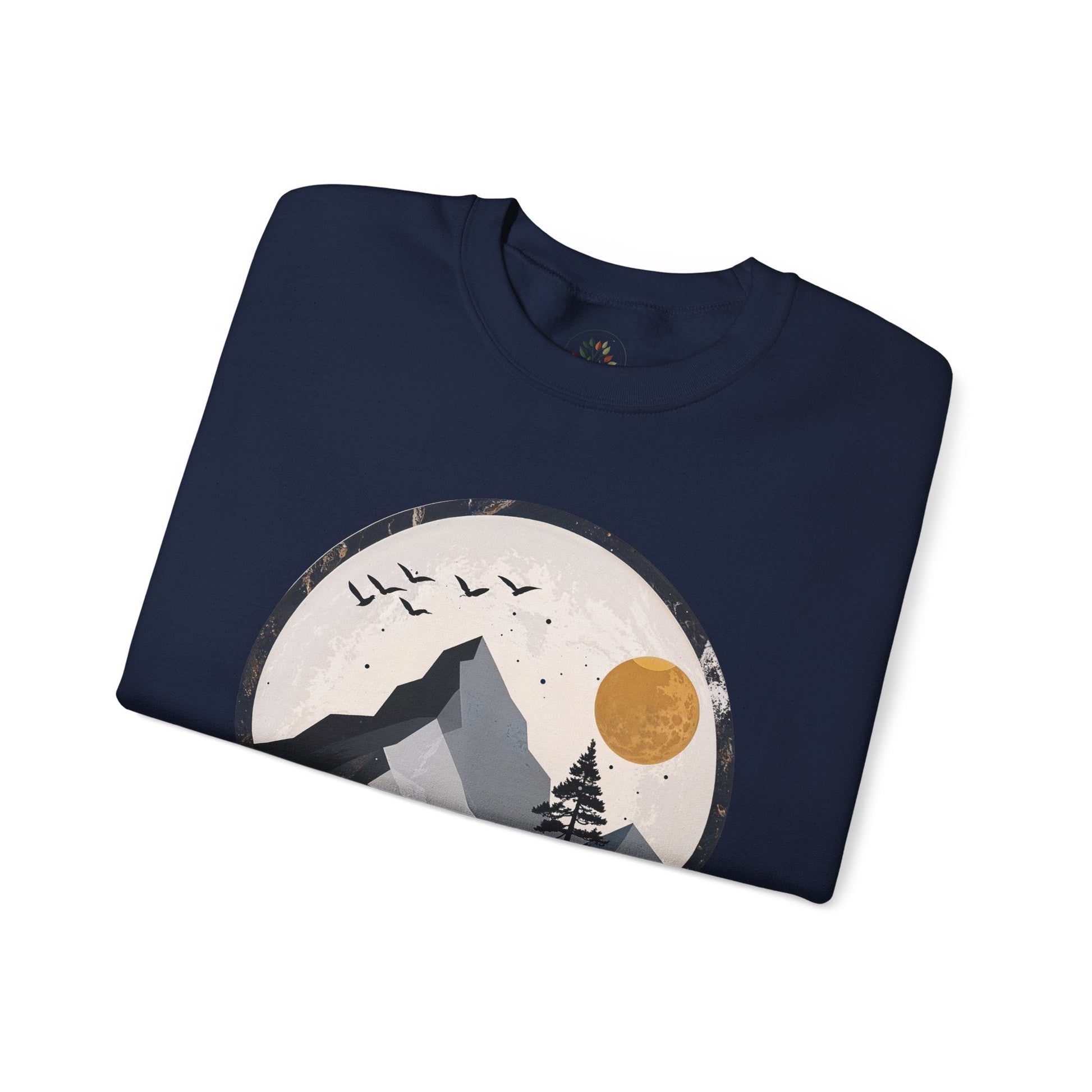 Navy | Whispering Heights Sweatshirt, folded view