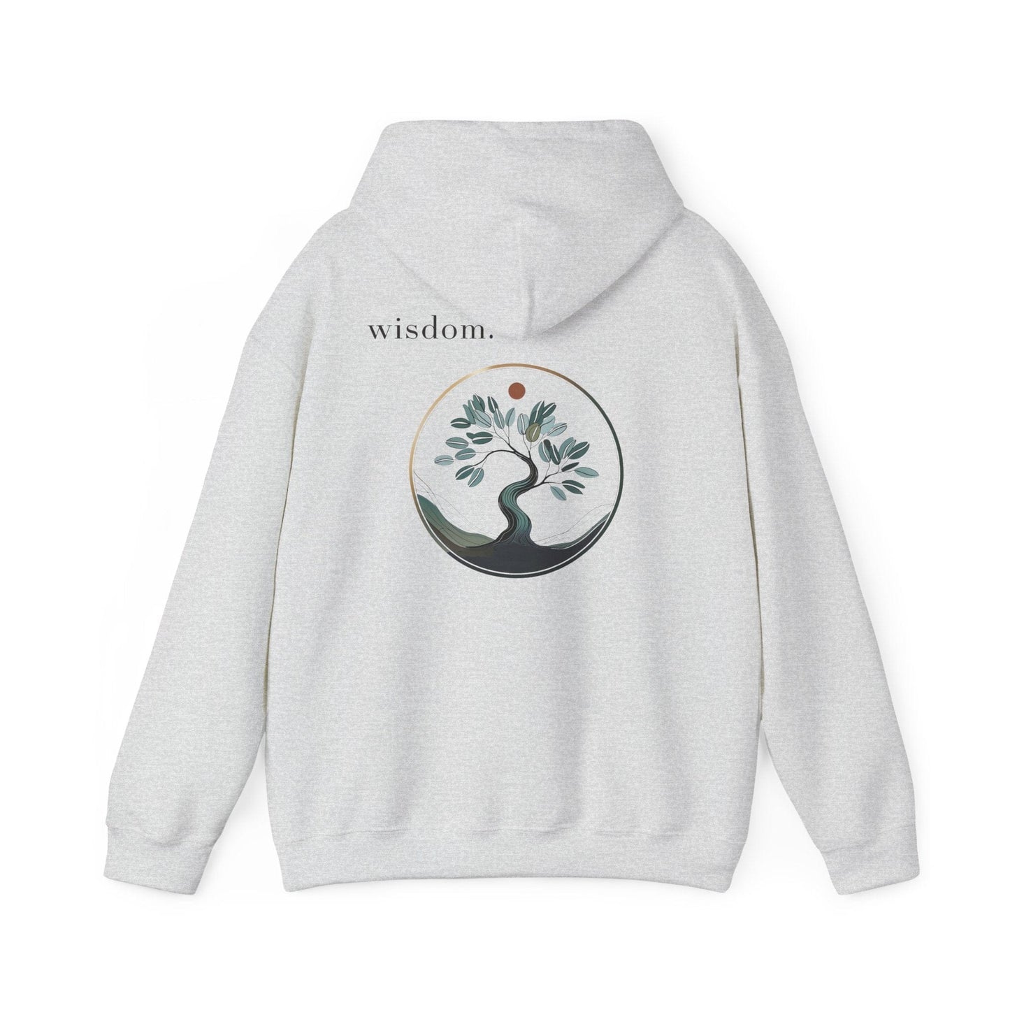 Ash | Wisdom Hoodie, back design view
