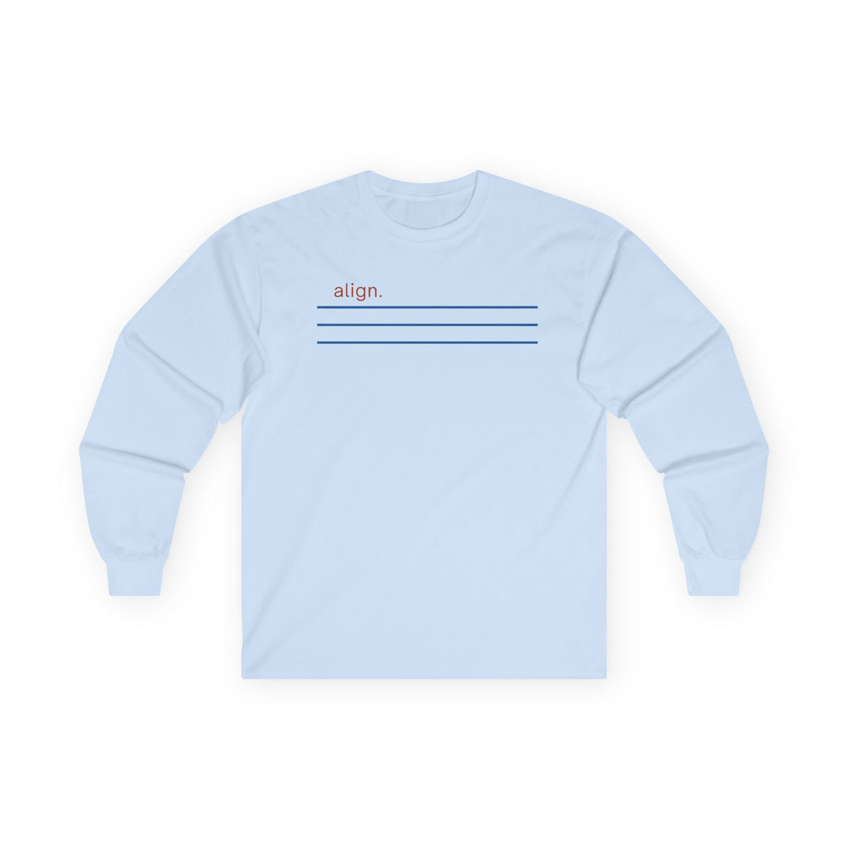 Light Blue | Align Long Sleeve Tee, front view