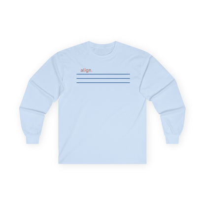 Light Blue | Align Long Sleeve Tee, front view
