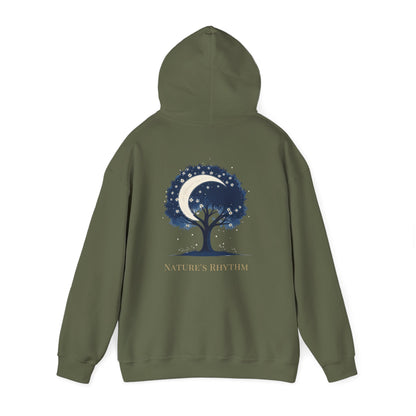 Military Green | Nature`s Rhythm Hoodie, back view 2