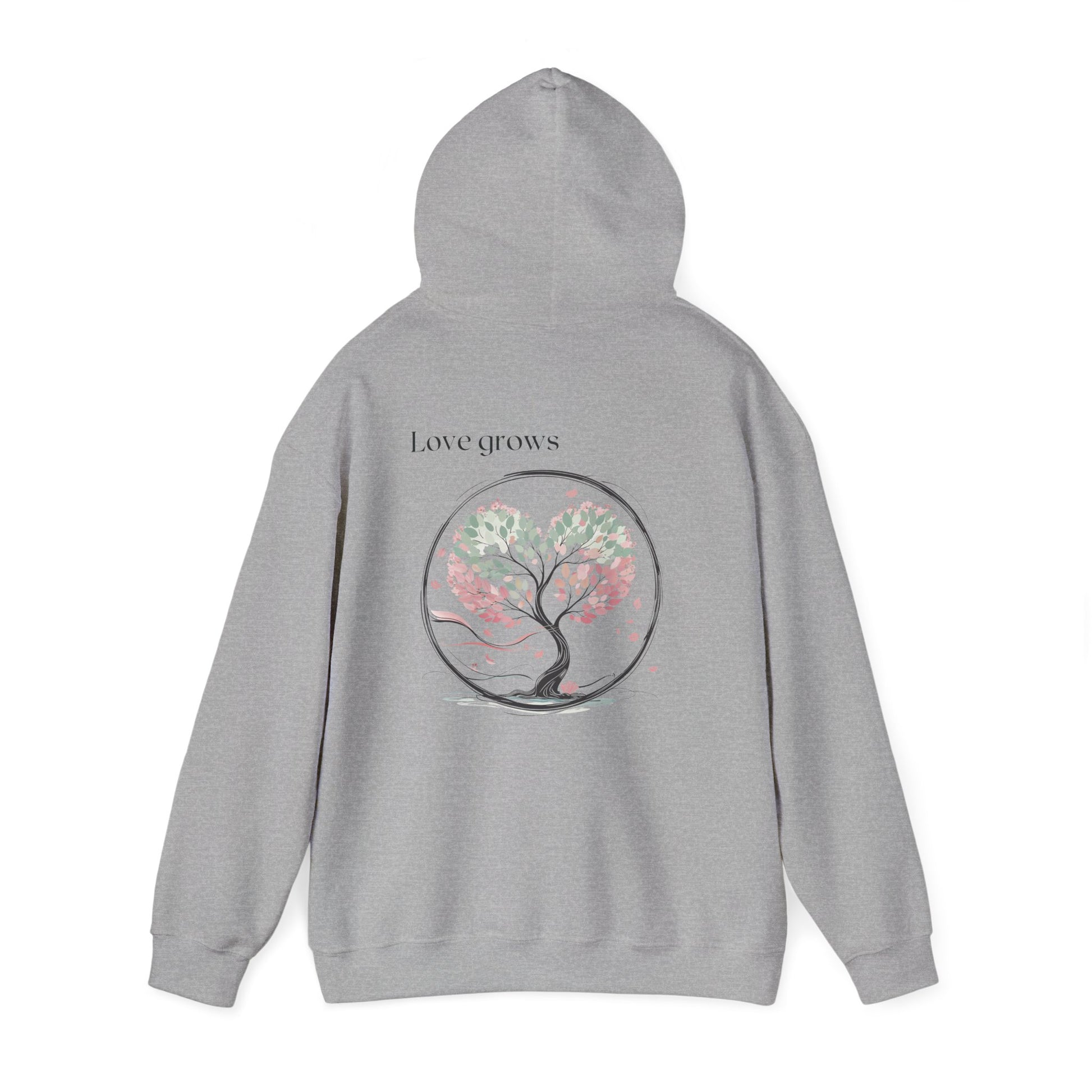 Sport Grey | Love Grows Hoodie, back view 2