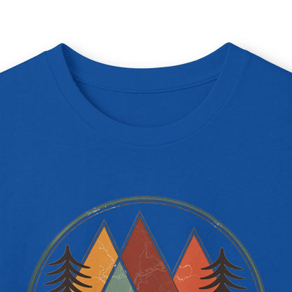 Royal | Retro Horizon Long Sleeve Tee, folded view