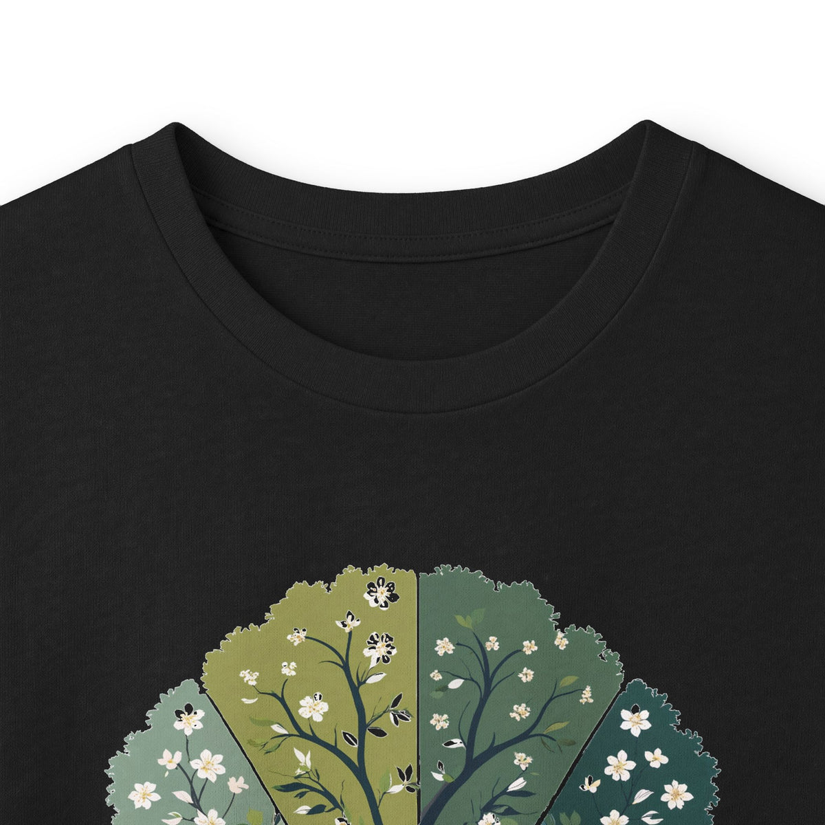 Black | Circle of Season Long Sleeve Tee, folded view