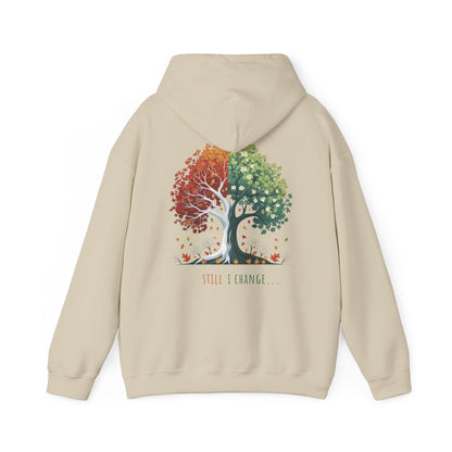 Sand | Still I Change Hoodie, back design view