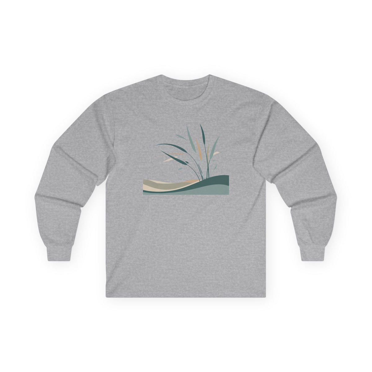 Sport Grey | Whispers in the Breeze Long Sleeve Tee, front view
