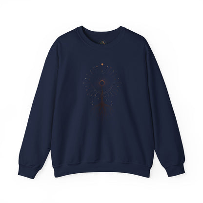 Navy | The Cosmic Root Sweatshirt, front view