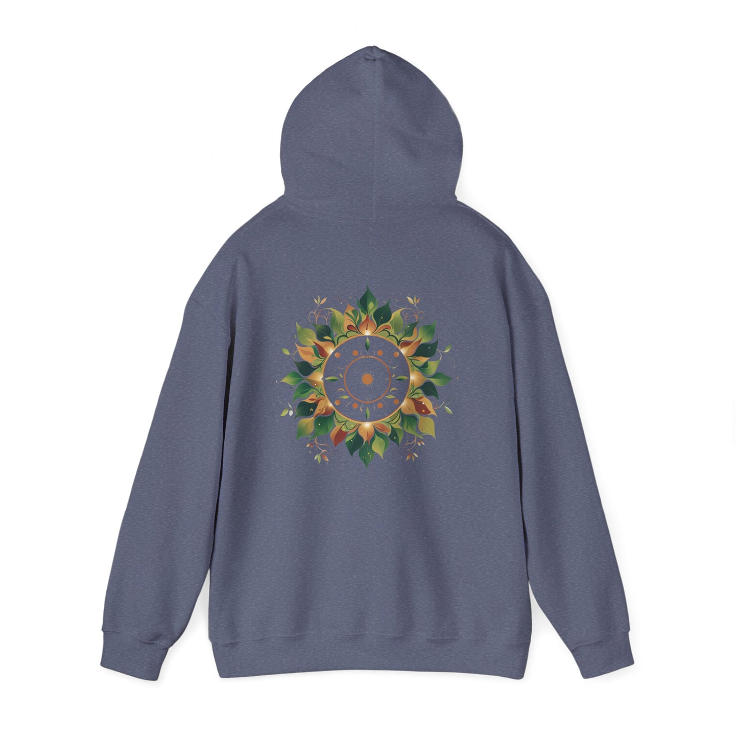 Heather Navy | Solar Bloom Hoodie, back view 2