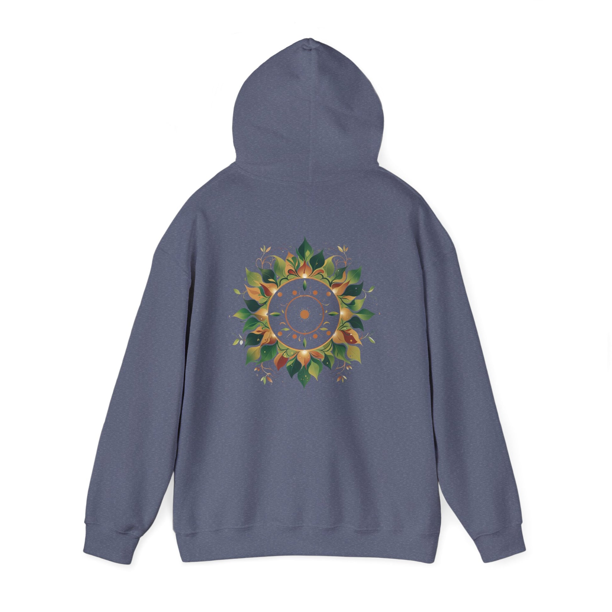 Heather Navy | Solar Bloom Hoodie, back view 2