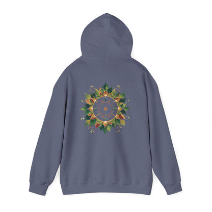Heather Navy | Solar Bloom Hoodie, back view 2