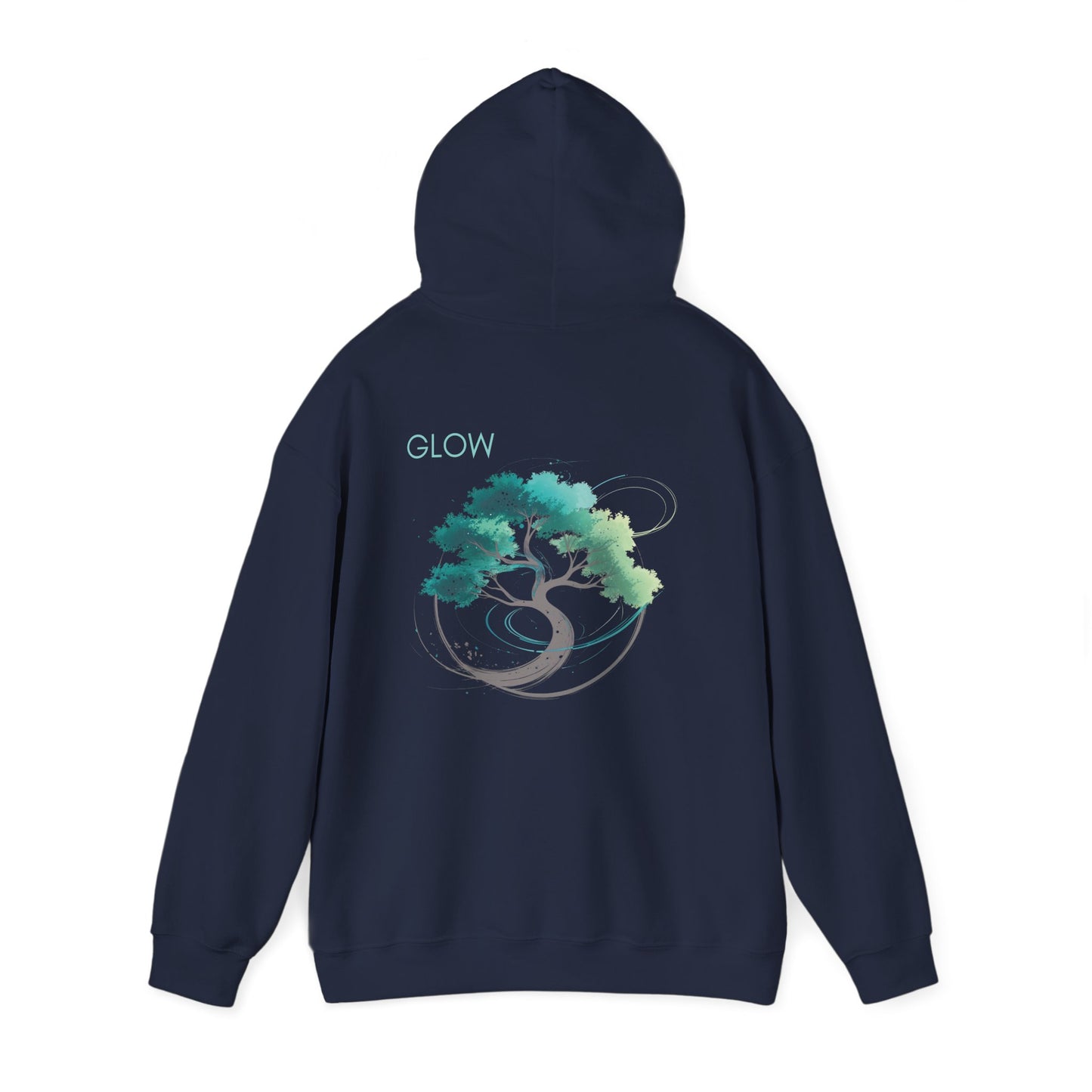 Navy | Glow Hoodie, back view 2