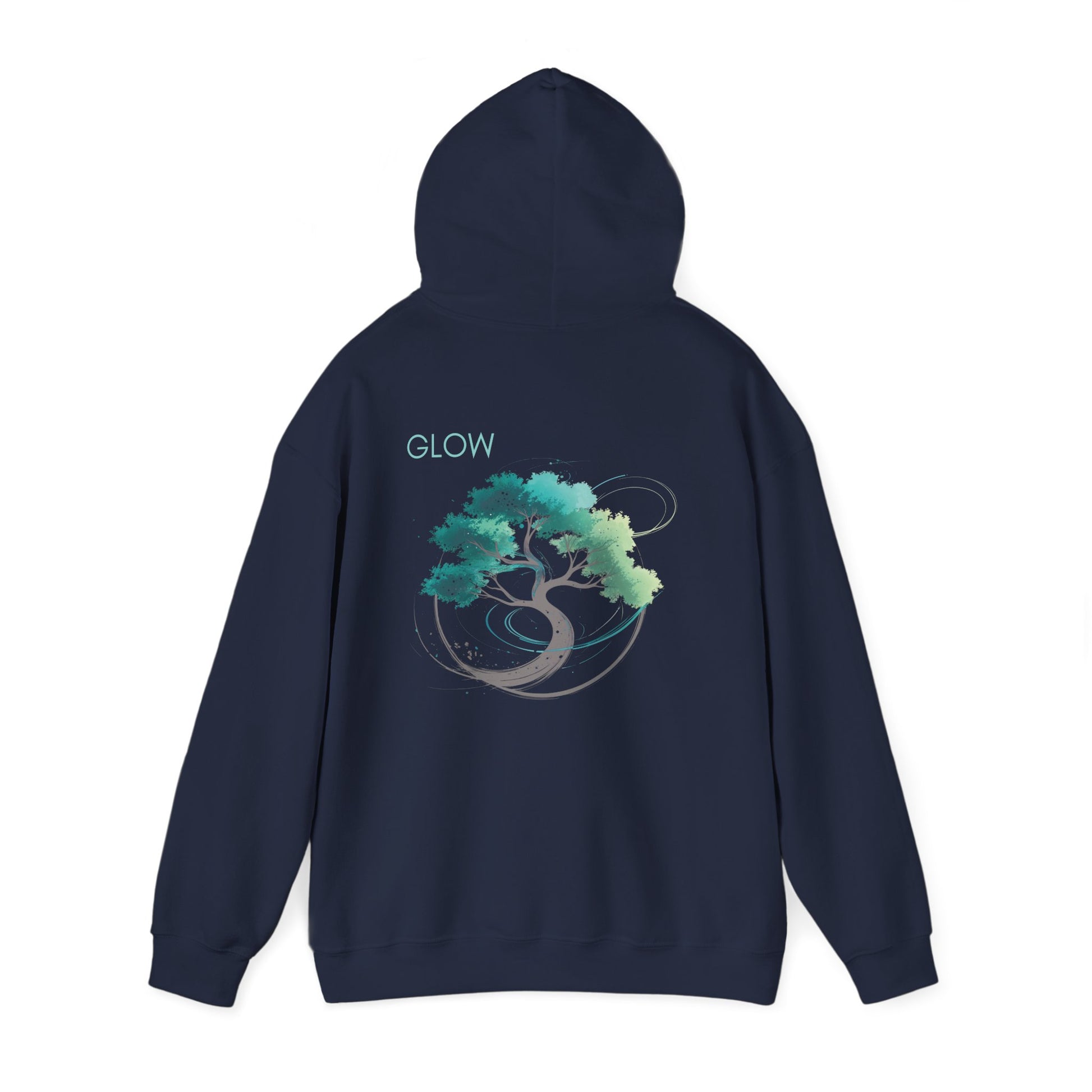 Navy | Glow Hoodie, back view 2