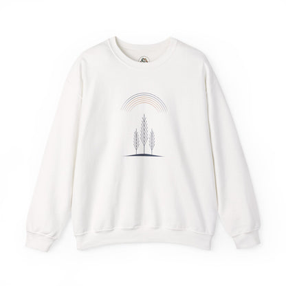 White | Quiet Arc Sweatshirt, front view