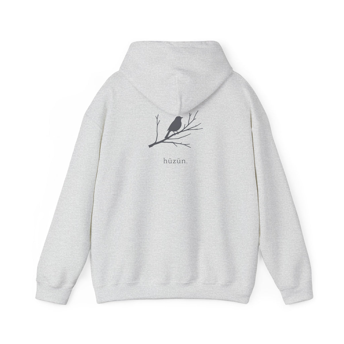 Ash | Hüzün Hoodie, back design view
