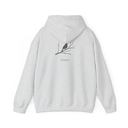 Ash | Hüzün Hoodie, back design view