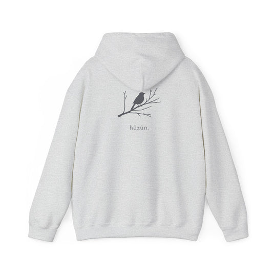 Ash | Hüzün Hoodie, back design view