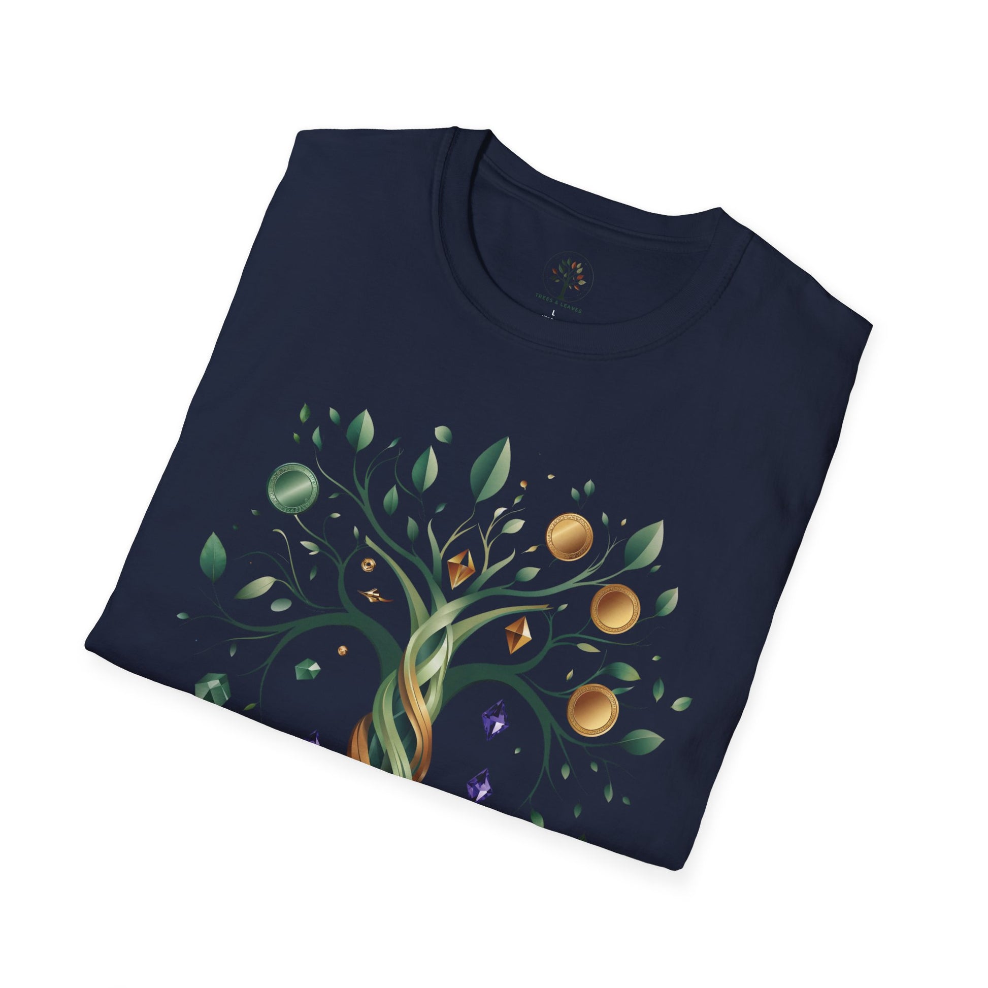 Navy | Rooted in Abundance, folded view