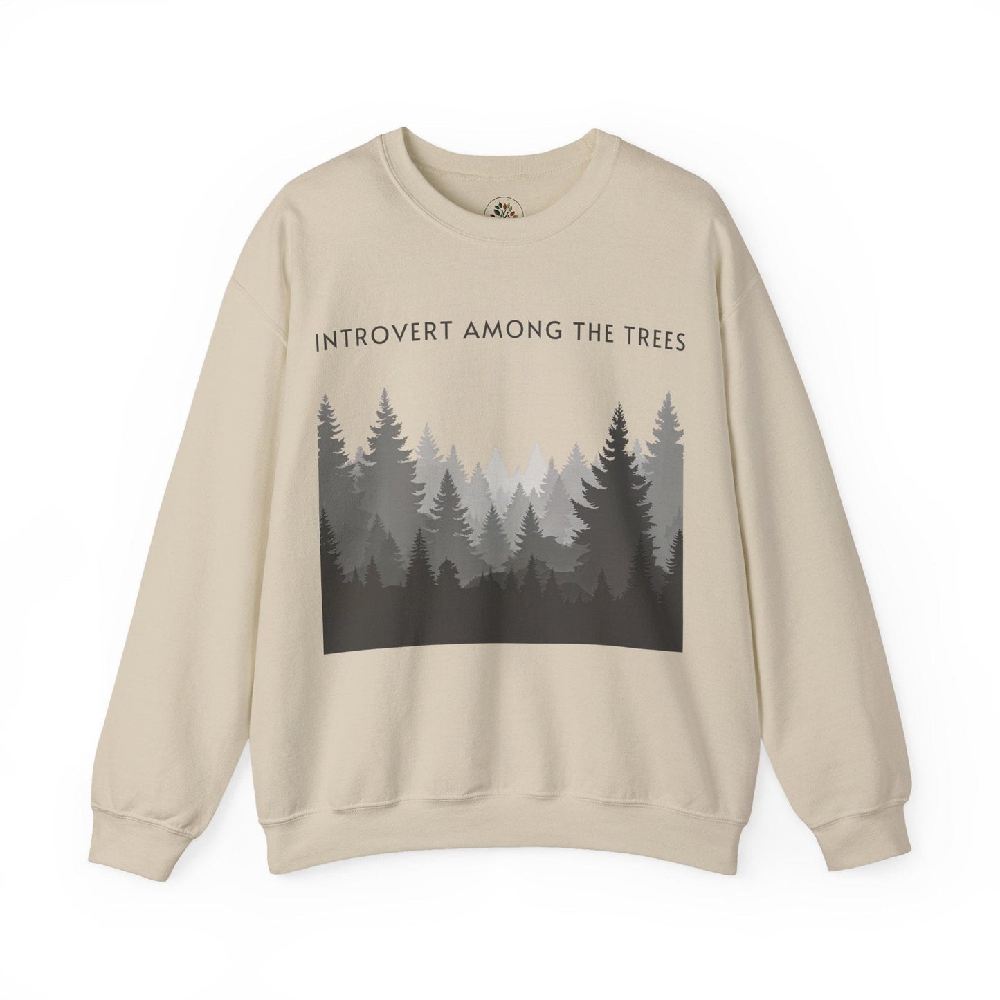 Sand | Introvert Among the Trees Sweatshirt, front view