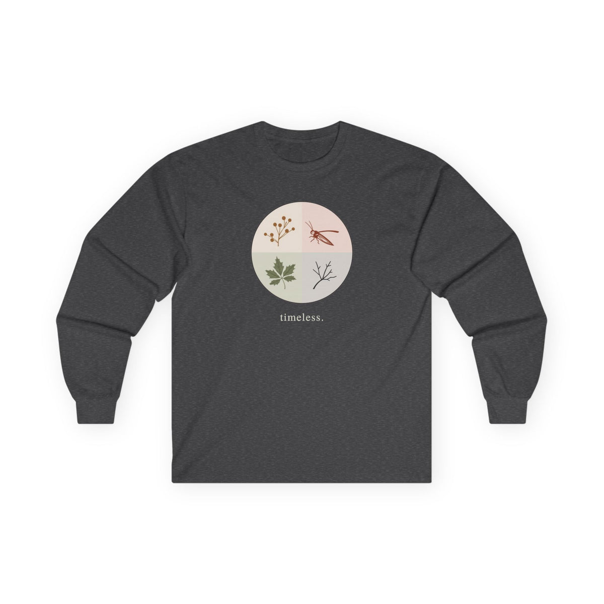 Dark Heather | Timeless Long Sleeve Tee, front view
