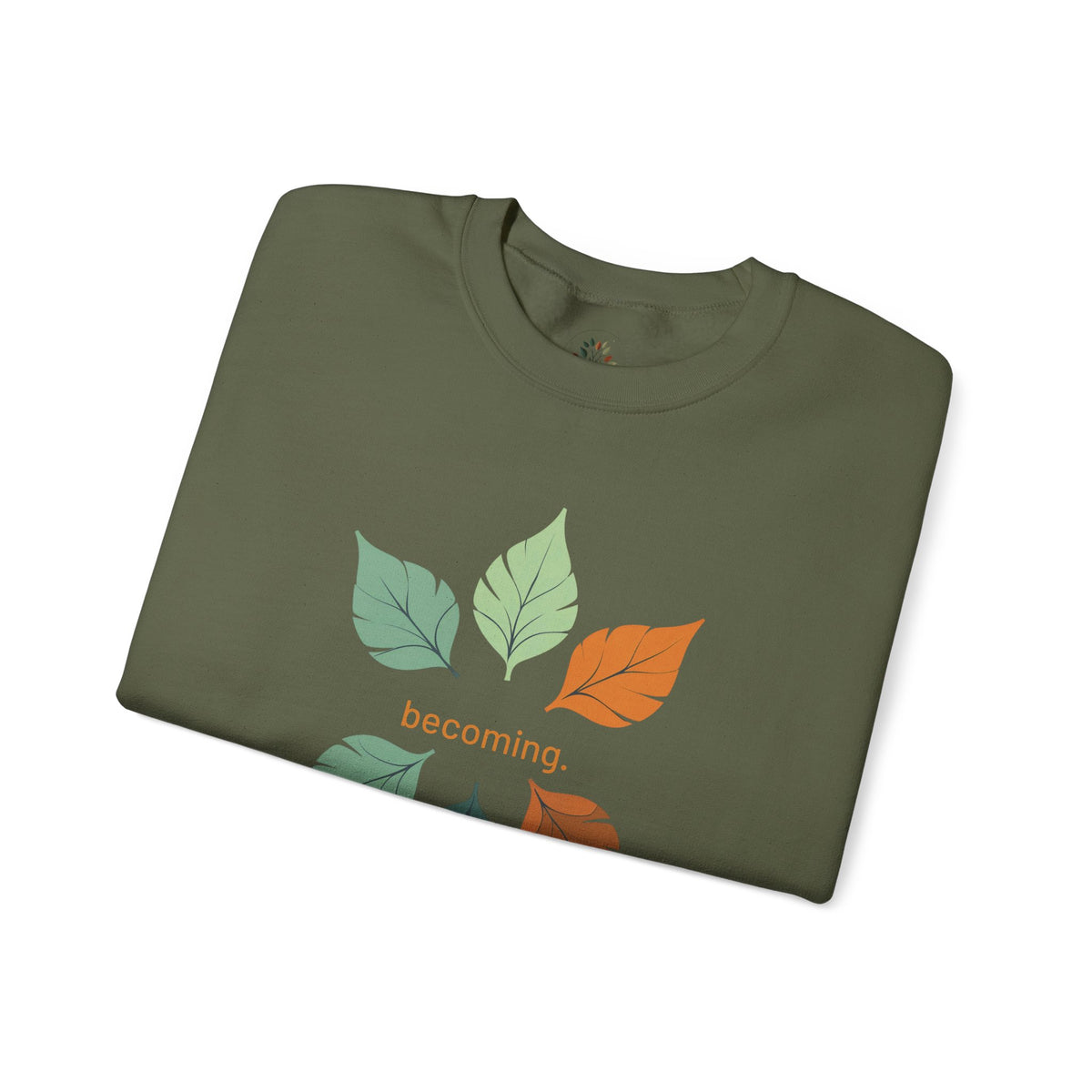 Military Green | Becoming Sweatshirt, folded view