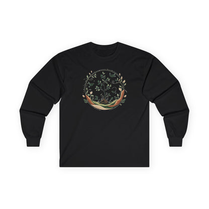 Black | Circle of Life Long Sleeve Tee, front view