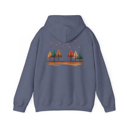 Heather Navy | Horizon Fall Hoodie, back design view