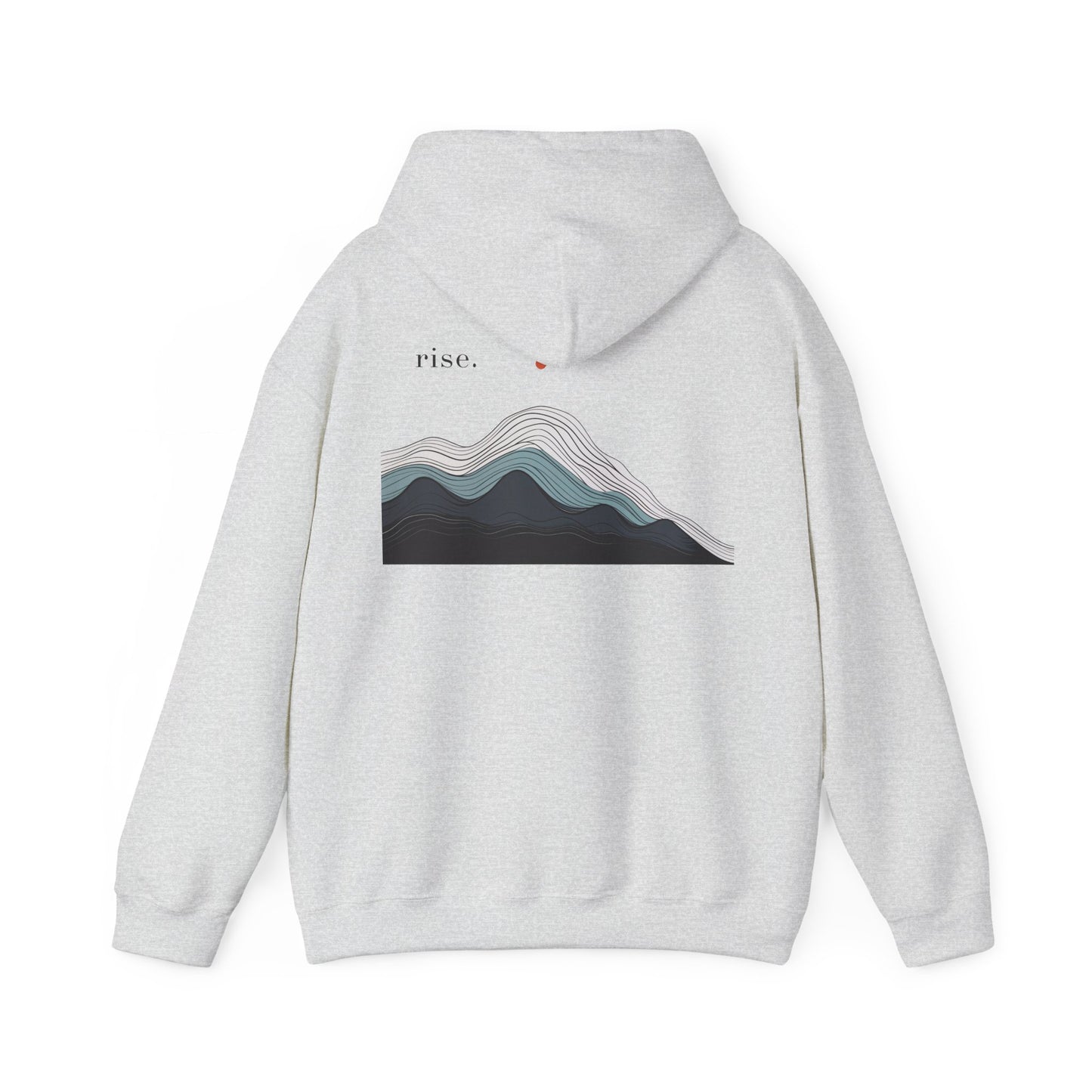 Ash | Rise Hoodie, back design view