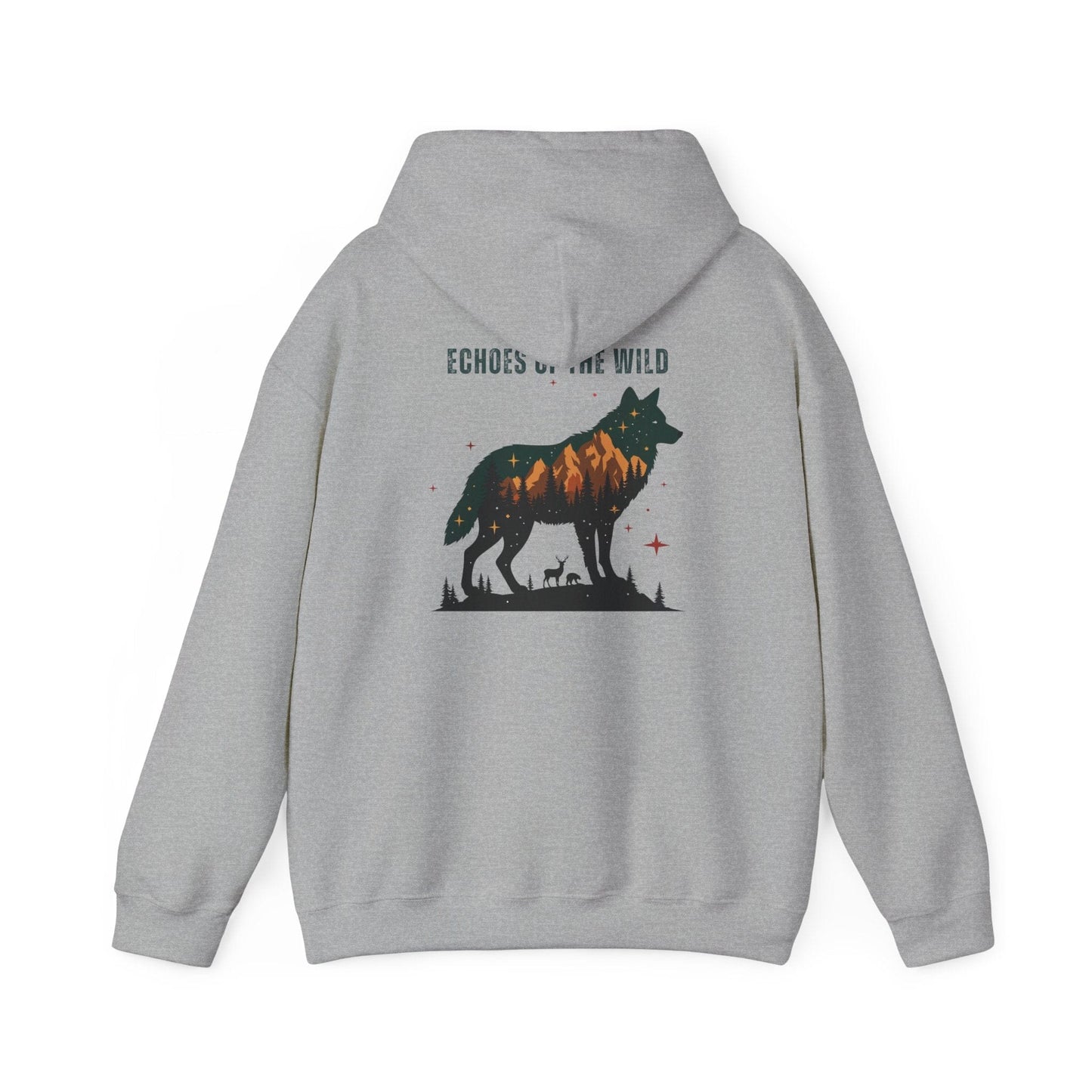 Sport Grey | Echoes of the WIld Hoodie, back design view