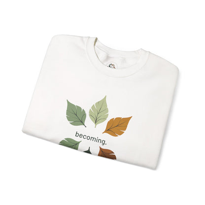 White | Becoming Sweatshirt, folded view