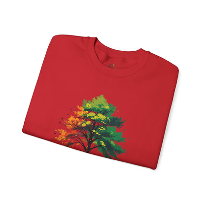 Red | Trees Protect US Sweatshirt, folded view