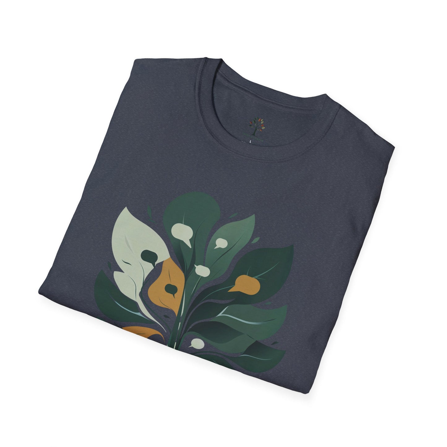 Heather Navy | Speak Softly, Grow Strong!, folded view
