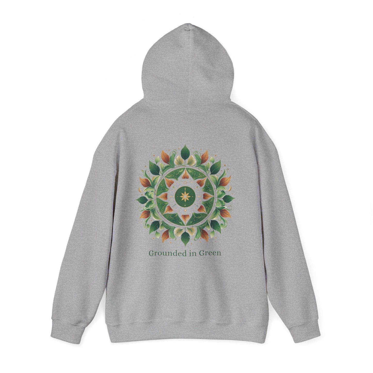 Sport Grey | Grounded in Green Hoodie, back view 2