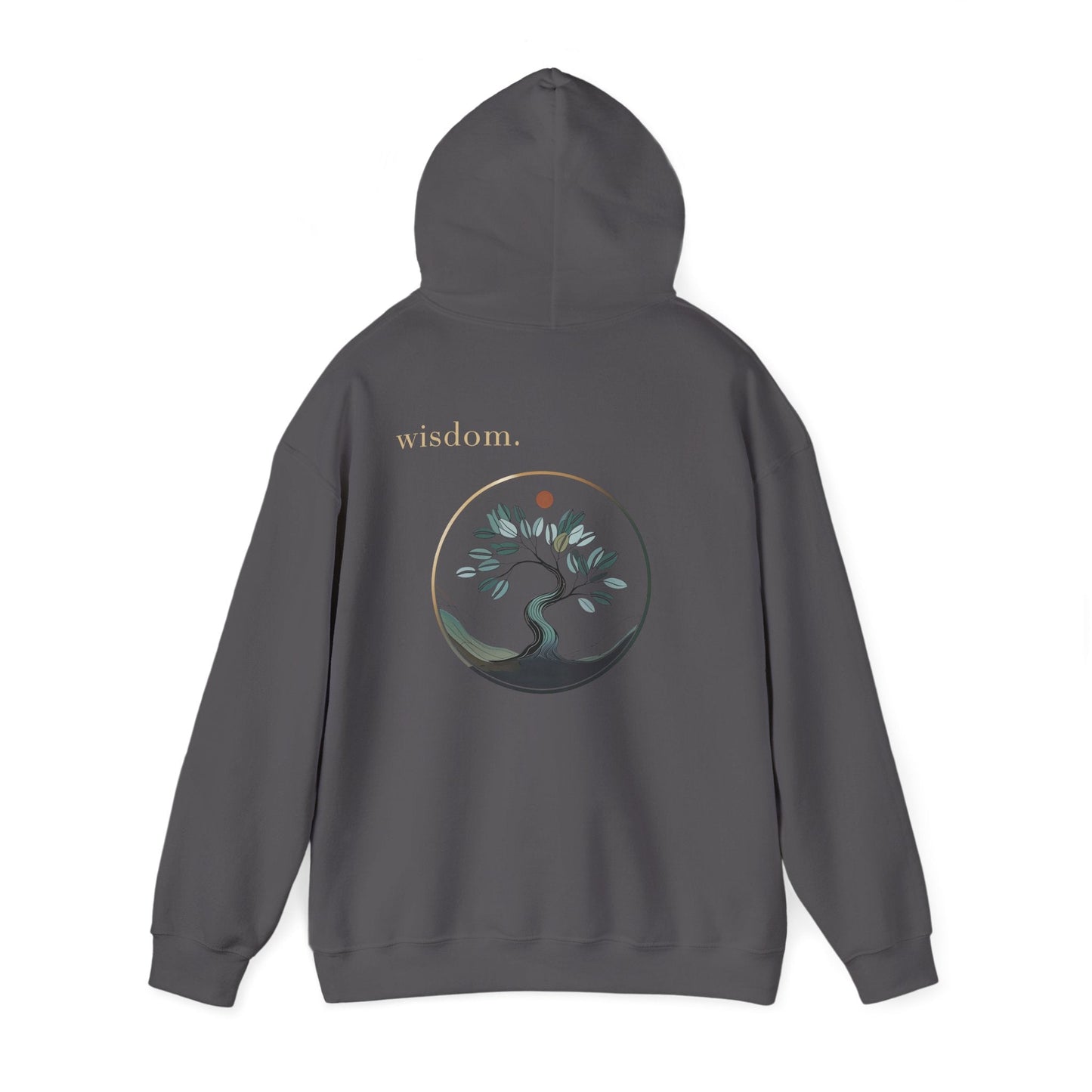 Charcoal | Wisdom Hoodie, back view 2