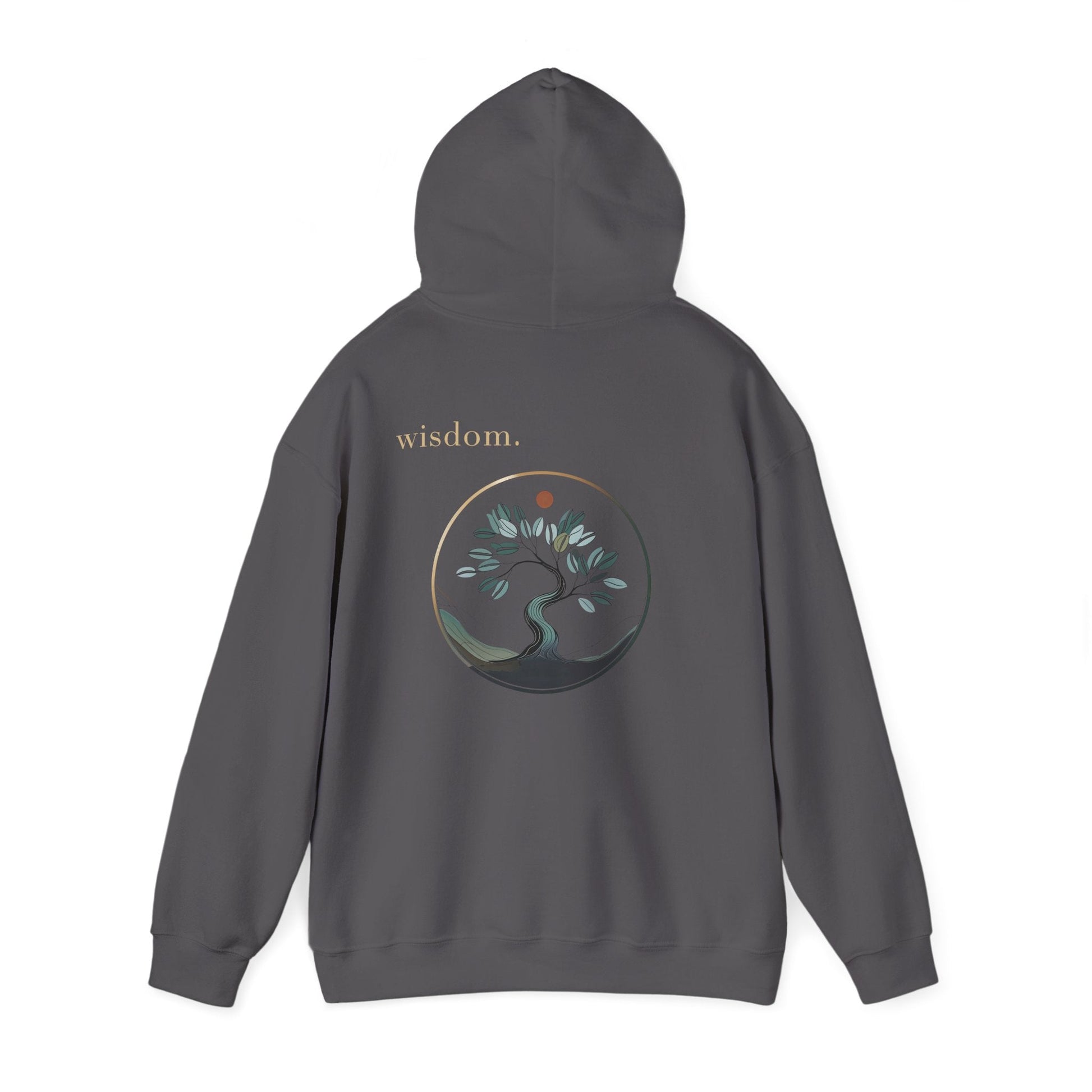 Charcoal | Wisdom Hoodie, back view 2