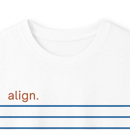 White | Align Long Sleeve Tee, folded view