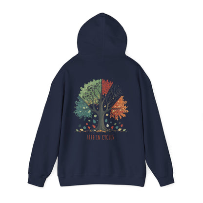 Navy | Life in Cycles Hoodie, back view 2