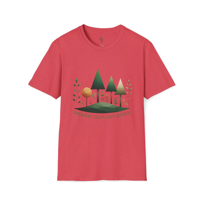 Heather Red | Breathe Deep, Live Green, front view