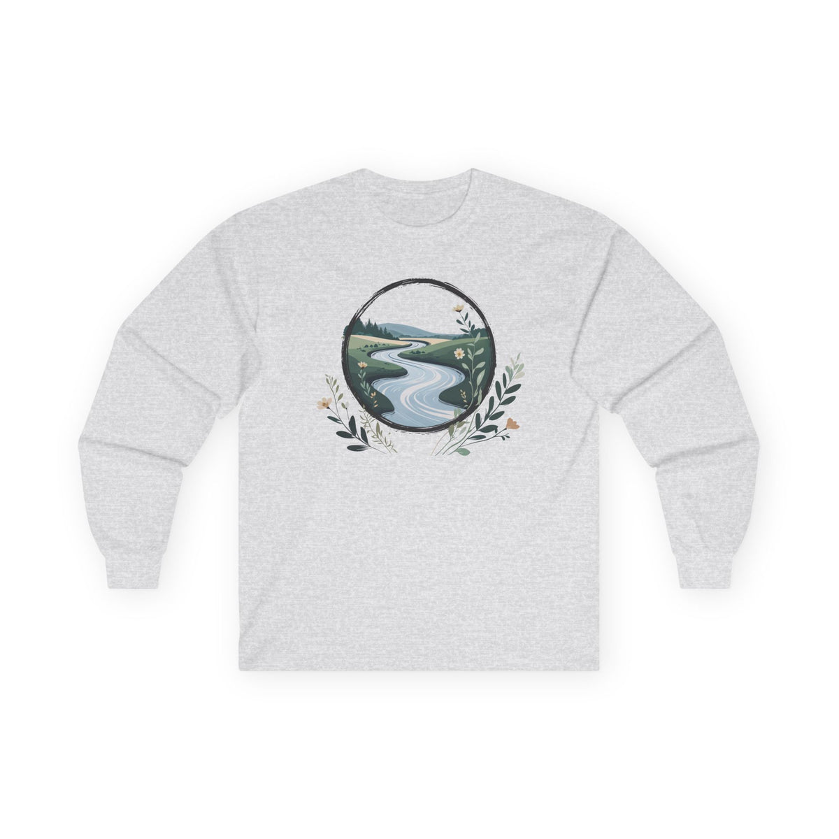 Ash | River of Grace Long Sleeve Tee, front view