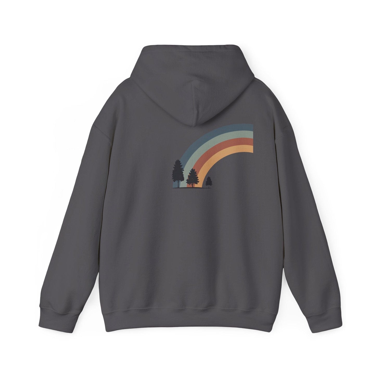 Charcoal | Horizon Arch Hoodie, back design view