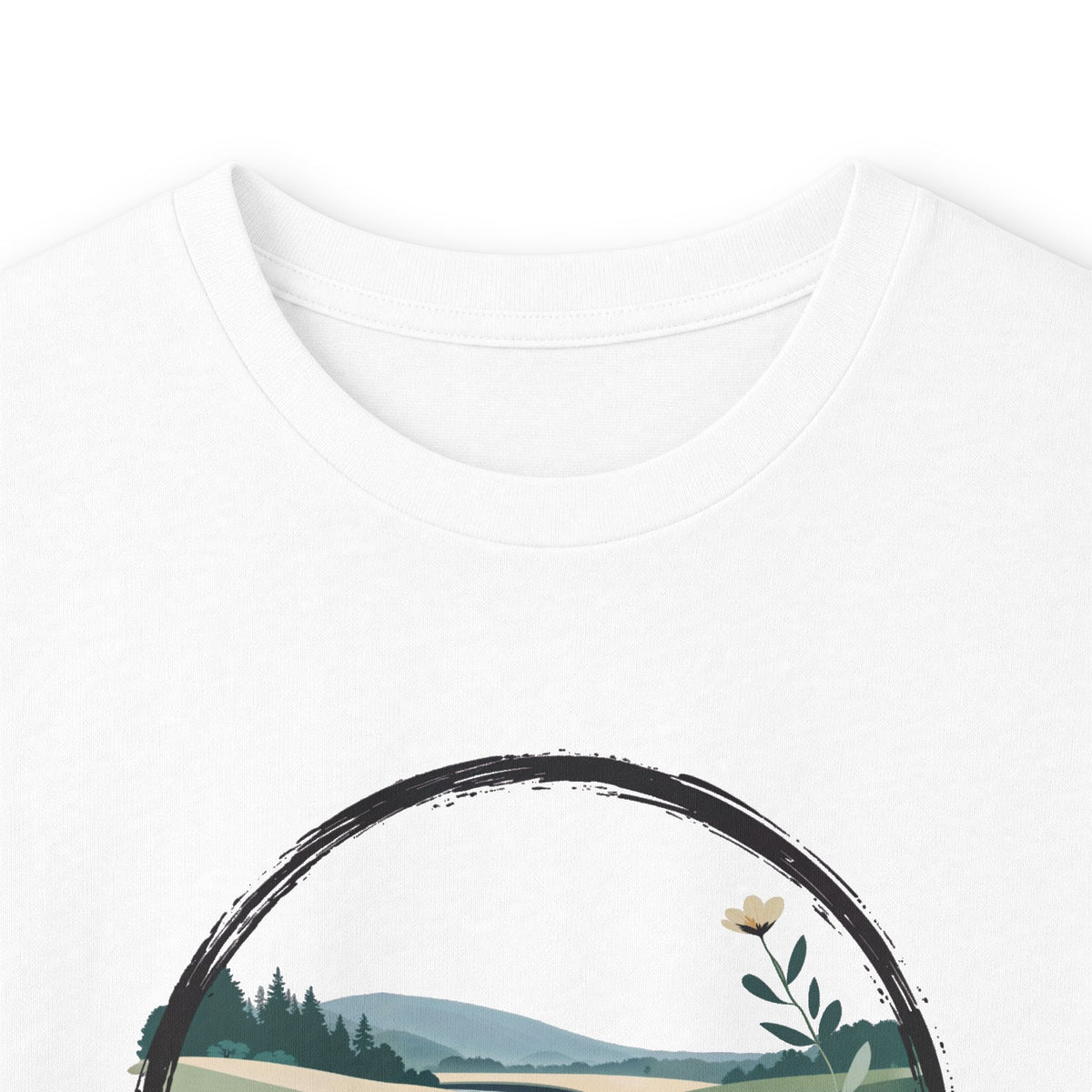 White | River of Grace Long Sleeve Tee, folded view