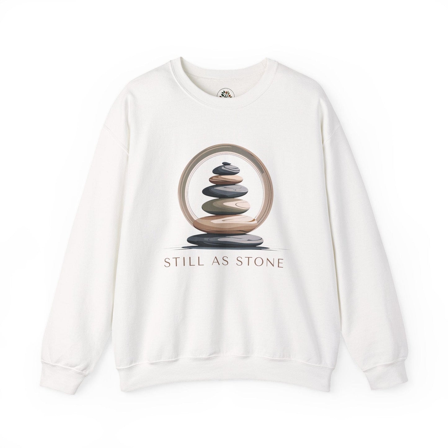 White | Still as Stone Sweatshirt, front view