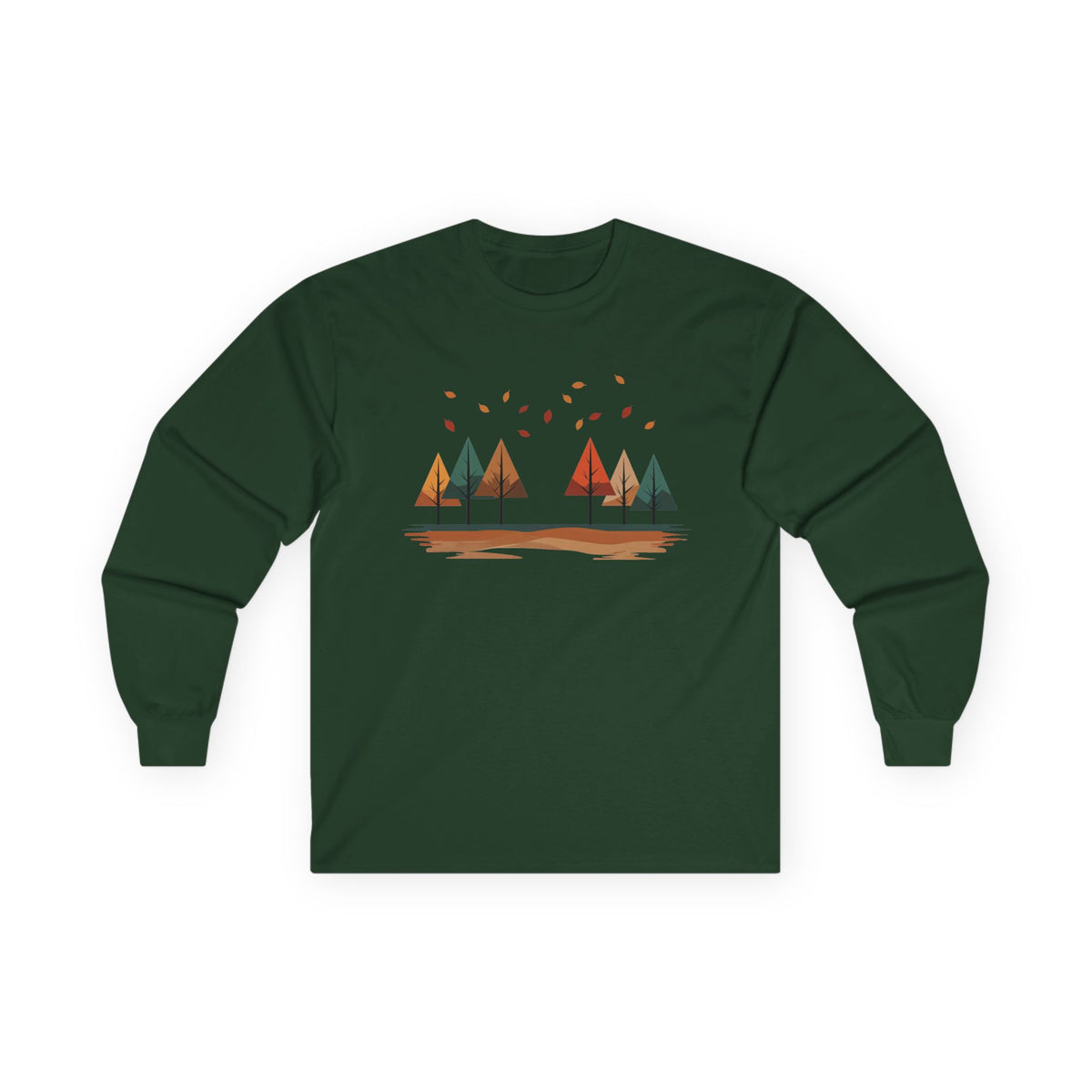 Forest Green | Horizon Fall Long Sleeve Tee, front view