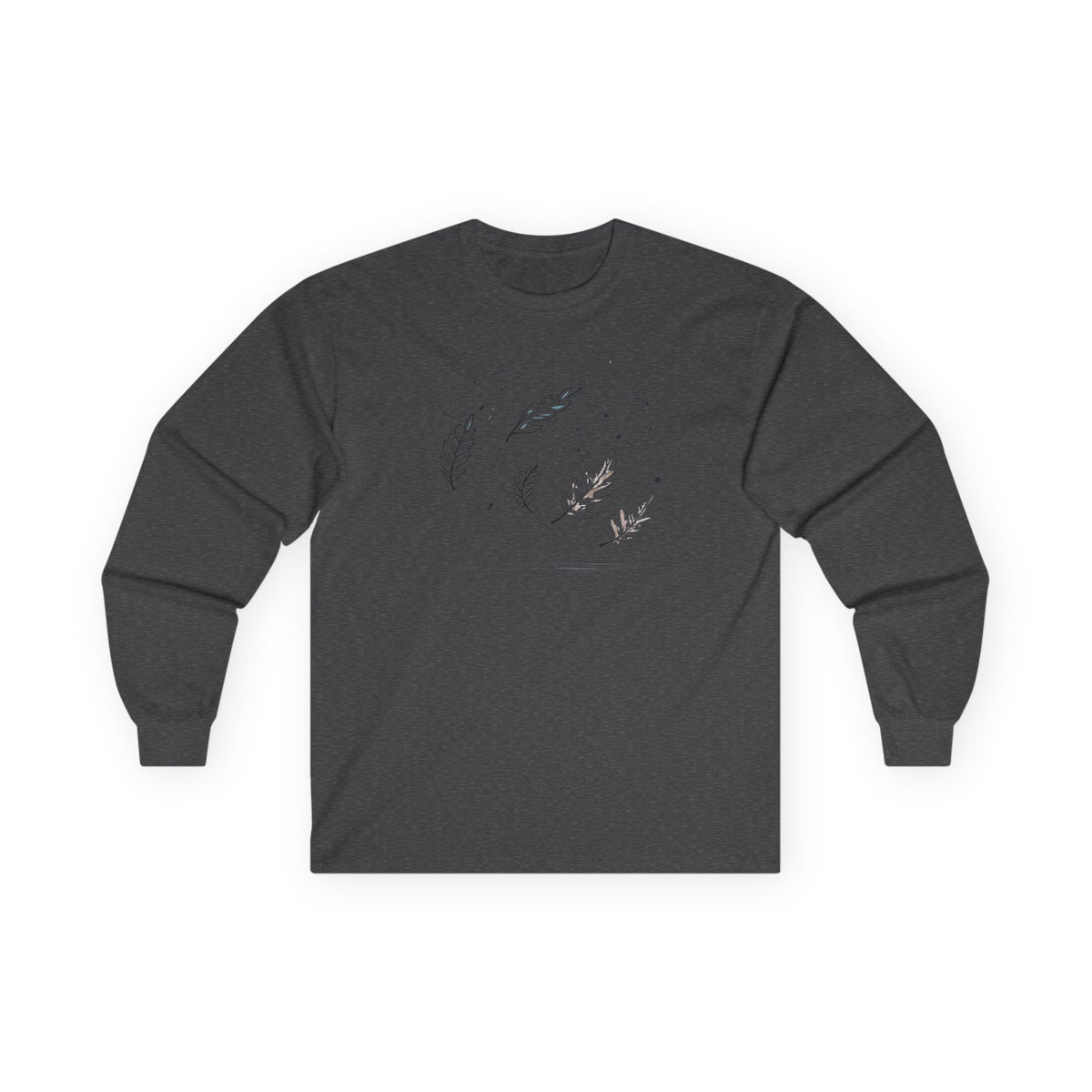 Dark Heather | Autumn Drift Long Sleeve Tee, front view